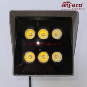 Đèn led pha vuông Anfaco AFC 015-6Wx2=12W ip65 kín nước chiếu rọi cây cối, tường cột, cảnh quan ngoài trời