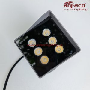 Đèn pha vuông Anfaco AFC 015-6Wx2=12W ip65 kín nước chiếu rọi cây cối, tường cột, cảnh quan ngoài trời