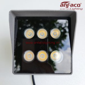 Đèn pha vuông Anfaco AFC 015-6Wx2=12W kín nước chiếu rọi cây cối, tường cột, cảnh quan ngoài trời