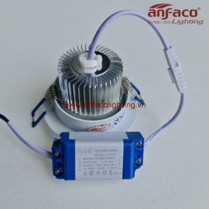 Đèn downlight âm trần xoay góc AFC 510B viền bạc 3W 4W 5W Anfaco