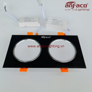 Đèn Anfaco downlight âm trần AFC 754-2D 9W vỏ đen