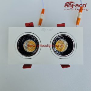 Đèn Led âm trần 2 bóng Anfaco AFC 764-9w-12w xoay góc