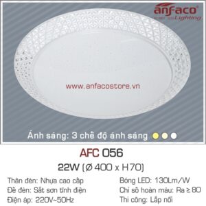 Đèn Anfaco LED ốp trần nhựa AFC 056-22W