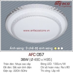 Đèn Anfaco LED ốp trần nhựa AFC 057-36W