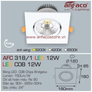 Đèn Anfaco LED downlight âm trần AFC 318/1-12W