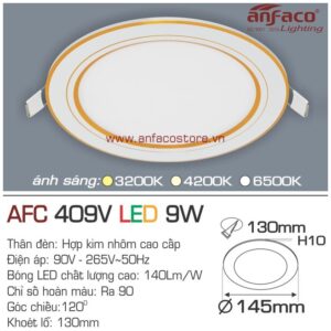 Đèn Anfaco LED panel âm trần AFC 409V 9W