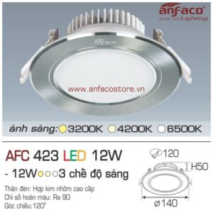 Đèn Anfaco LED downlight âm trần AFC 423-12W