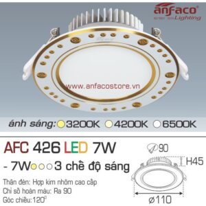 Đèn Anfaco LED downlight âm trần AFC 426-7W