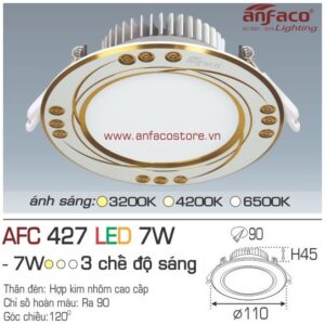 Đèn Anfaco LED downlight âm trần AFC 427-7W