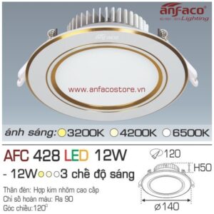 Đèn Anfaco LED downlight âm trần AFC 428-12W