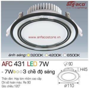 Đèn Anfaco LED downlight âm trần AFC 431-7W