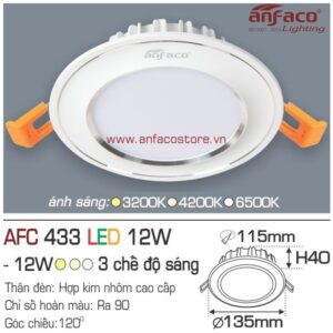 Đèn Anfaco LED downlight âm trần AFC 433-12WĐèn Anfaco LED downlight âm trần AFC 433-12W