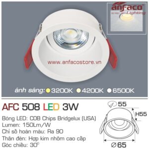 Đèn Anfaco LED downlight âm trần AFC 508-3W