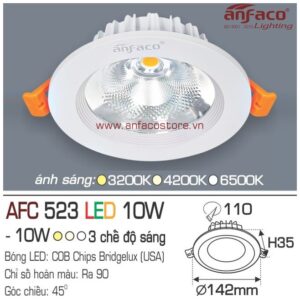 Đèn Anfaco LED downlight âm trần AFC 523-10WĐèn Anfaco LED downlight âm trần AFC 523-10W