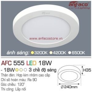 Đèn Anfaco LED panel ốp trần nổi AFC 555-18W