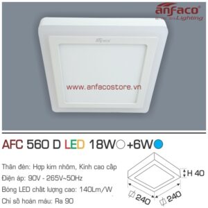 Đèn Anfaco LED ốp trần nổi AFC 560D 18W+6W