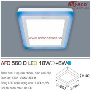 Đèn Anfaco LED ốp trần nổi AFC 560D 18W+6W