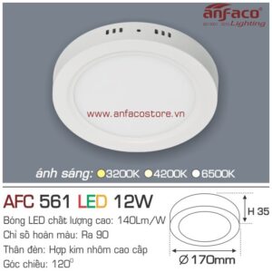 Đèn Anfaco LED panel ốp trần nổi AFC 561-12W