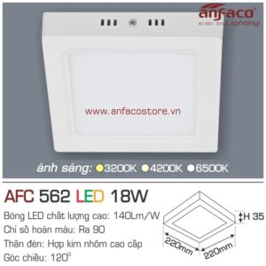 Đèn Anfaco LED panel ốp trần nổi AFC 562-18W