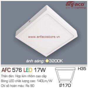 Đèn Anfaco LED ốp trần nổi AFC 576-17W