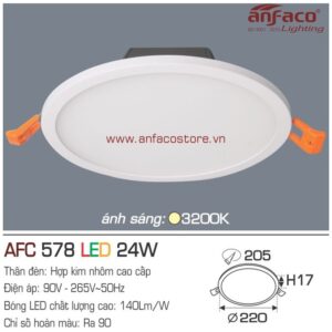 Đèn Anfaco LED downlight âm trần AFC 578-24W