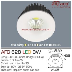 Đèn Anfaco LED downlight âm trần mini AFC 628-3W