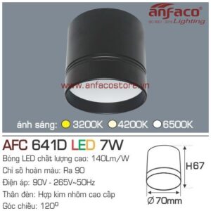 Đèn Anfaco LED downlight nổi AFC 641D 7W