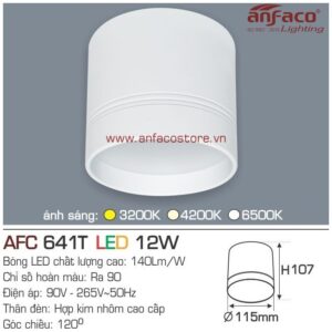 Đèn Anfaco LED downlight nổi AFC 641D 12W phi 107 mm || Bóng LED chất lượng cao. Bảo hành miễn phí 3 năm/36 tháng trên toàn quốc