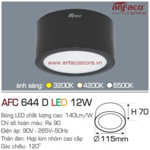 Đèn Anfaco LED downlight nổi AFC 644D 12W