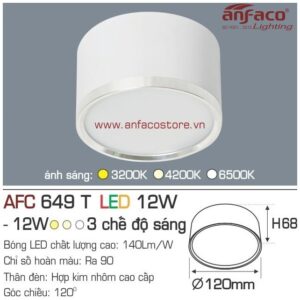 Đèn Anfaco LED downlight nổi AFC 649T 12W