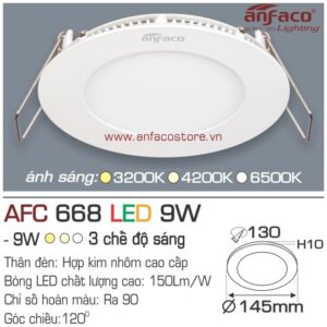 Đèn Anfaco LED panel âm trần AFC 668-9W