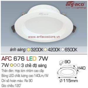 Đèn Anfaco LED downlight âm trần AFC 676-7W