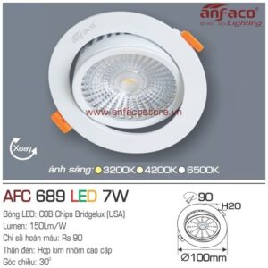 Đèn Anfaco LED downlight âm trần AFC 689-7W