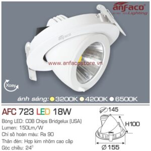 Đèn Anfaco LED downlight âm trần AFC 723-18W