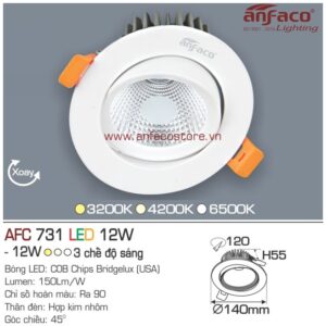 Đèn Anfaco LED downlight âm trần AFC 731-12W