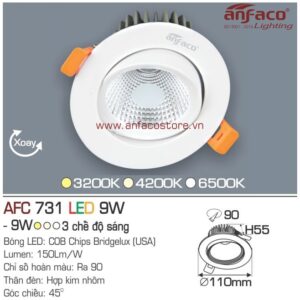 Đèn Anfaco LED downlight âm trần AFC 731-9W