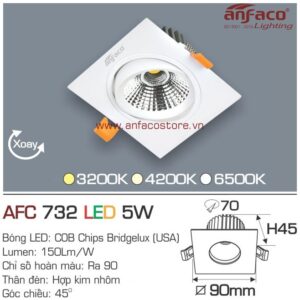 Đèn Anfaco LED downlight âm trần AFC 732-5W