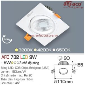 Đèn Anfaco LED downlight âm trần AFC 732-9W