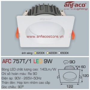 Đèn Anfaco LED downlight âm trần AFC 757/1T 9W