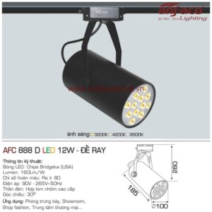 Đèn Anfaco LED tiêu điểm AFC 888D 12W đế ray