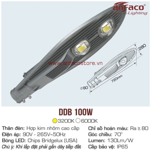 Đèn đường LED Anfaco AFC DDB 100W