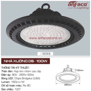 Đèn Anfaco LED đĩa highbay AFC NX 05-100W