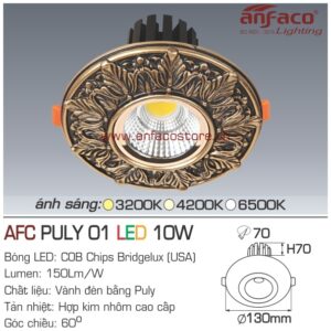 Đèn Anfaco LED downlight âm trần AFC Puly 01-10W