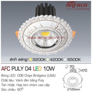 Đèn Anfaco LED downlight âm trần AFC Puly 04-10W