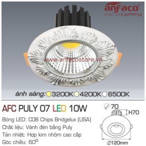 Đèn Anfaco LED downlight âm trần AFC Puly 07-10W