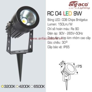 Đèn Anfaco LED AFC ghim cỏ RC 04-9W