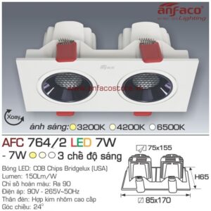 Đèn Anfaco LED downlight âm trần AFC 764/2-7W