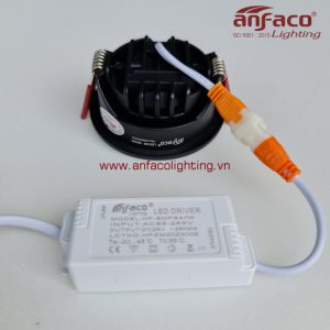 Đèn Anfaco downlight âm trần xoay góc AFC 606D 5W vỏ đen