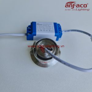 Đèn âm trần mini anfaco afc-622-1w hình thực tế