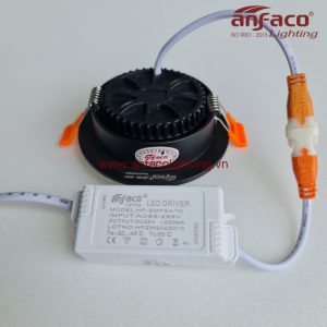 Đèn Anfaco downlight âm trần xoay góc AFC 672D 5W vỏ đen